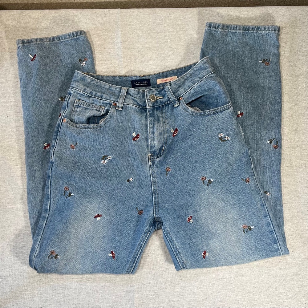 Angel Kiss High-rise Straight leg Jeans - Juniors Size 1